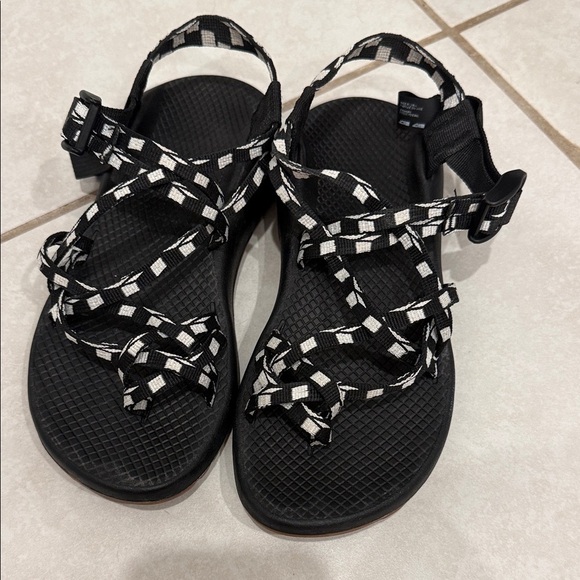 Chaco Shoes - Chaco Black and White Strappy Sandals